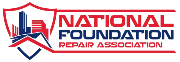 National Foundation Repair Association logo featuring a shield and bold red and blue lettering reading NATIONAL FOUNDATION REPAIR ASSOCIATION
